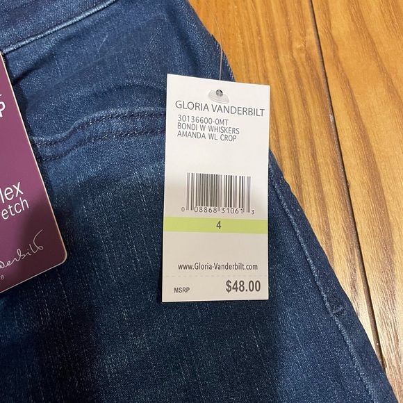 Gloria Vanderbilt Amanda Wide Leg Crop Jeans- Size 4 - Picture 7 of 10